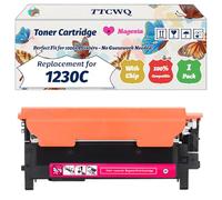 TTCWQ Compatible for Dell 1230C Toner Cartridge Work for Dell 1230C 1230CN 1235C 1235cn Printers, with Chip, High Yield 1500 Pages, High-Definition Printing (1 Pack Magenta)