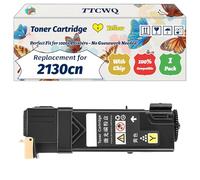 TTCWQ Compatible for Dell 2130cn Toner Cartridge Work for Dell 2130cn 2135cn Printers, with Chip, High Yield 2500 Pages, High-Definition Printing (1 Pack Yellow)