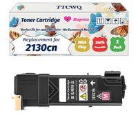TTCWQ Compatible for Dell 2130cn Toner Cartridge Work for Dell 2130cn 2135cn Printers, with Chip, High Yield 2500 Pages, High-Definition Printing (1 Pack Magenta)