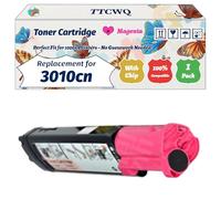TTCWQ Compatible for Dell 3010cn Toner Cartridge Work for Dell 3010cn Printers, with Chip, High Yield 5000 Pages, High-Definition Printing (1 Pack Magenta)
