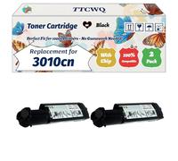 TTCWQ Compatible for Dell 3010cn Toner Cartridge Work for Dell 3010cn Printers, with Chip, High Yield 5000 Pages, High-Definition Printing (2 Pack Black)