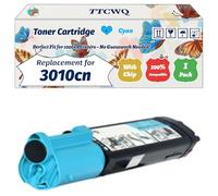TTCWQ Compatible for Dell 3010cn Toner Cartridge Work for Dell 3010cn Printers, with Chip, High Yield 5000 Pages, High-Definition Printing (1 Pack Cyan)