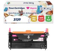 TTCWQ Compatible for Dell 3130 Toner Cartridges Work for Dell 3130 3130cn Printers, with Chip, High Yield 5000 Pages, High-Definition Printing (1 Pack Magenta)