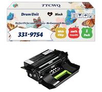 TTCWQ Compatible for Dell 331-9754 Drum Unit Work for Dell B5460dn B5465dnf S5830dn Printers, with Chip, High Yield 100000 Pages, High-Definition Printing (1 Pack Black)