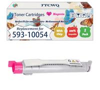 TTCWQ Compatible for Dell 593-10054 Toner Cartridges Work for Dell 5100CN Printers, with Chip, High Yield 9000 Pages, High-Definition Printing (1 Pack Magenta)