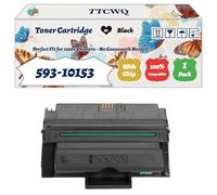 TTCWQ Compatible for Dell 593-10153 Toner Cartridge Work for Dell 1815n 1815dn Printers, with Chip, High Yield 6000 Pages, High-Definition Printing (1 Pack Black)