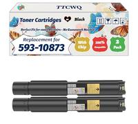 TTCWQ Compatible for Dell 593-10873 Toner Cartridges Work for Dell 7130CDN Printers, with Chip, High Yield 19000 Pages, High-Definition Printing (2 Pack Black)