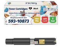 TTCWQ Compatible for Dell 593-10873 Toner Cartridges Work for Dell 7130CDN Printers, with Chip, High Yield 19000 Pages, High-Definition Printing (1 Pack Black)