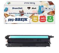 TTCWQ Compatible for Dell 593-BBEJK Drum Unit Work for Dell C 2660dn C 3760n C 2665dnf C 3765dnf C 3760dn Printers, with Chip, High Yield 60000 Pages, High-Definition Printing (1 Pack Black)