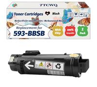 TTCWQ Compatible for Dell 593-BBSB Toner Cartridges Work for Dell H625cdw H825cdw S2825cdn Printers, with Chip, High Yield 3000 Pages, High-Definition Printing (1 Pack Black)