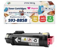 TTCWQ Compatible for Dell 593-BBSB Toner Cartridges Work for Dell H625cdw H825cdw S2825cdn Printers, with Chip, High Yield 3000 Pages, High-Definition Printing (1 Pack Magenta)