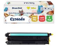 TTCWQ Compatible for Dell C3760dn Drum Unit Work for Dell C3760dn C3760dnf C3760n C3765dnf Printers, with Chip, High Yield 60000 Pages, High-Definition Printing (1 Pack Yellow)