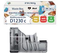TTCWQ Compatible for Dell D1230 c Waste Box Work for Dell 1235 c 1235 cn Printers, with Chip, High Yield 10000 Pages, High-Definition Printing (1 Pack Black)