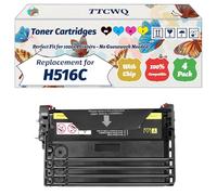 TTCWQ Compatible for Dell H516C Toner Cartridges Work for Dell 3130CN Printers, with Chip, High Yield 8000 Pages, High-Definition Printing (4-Pack BK/C/M/Y)