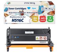 TTCWQ Compatible for Dell H516C Toner Cartridges Work for Dell 3130CN Printers, with Chip, High Yield 8000 Pages, High-Definition Printing (1 Pack Cyan)