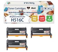 TTCWQ Compatible for Dell H516C Toner Cartridges Work for Dell 3130CN Printers, with Chip, High Yield 8000 Pages, High-Definition Printing (3 Pack Black)
