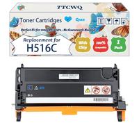 TTCWQ Compatible for Dell H516C Toner Cartridges Work for Dell 3130CN Printers, with Chip, High Yield 8000 Pages, High-Definition Printing (1 Pack Cyan)