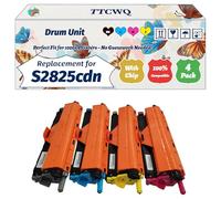 TTCWQ Compatible for Dell S2825cdn Drum Unit Work for Dell H625cdw H825cdw S2825 S2825cdn Printers, with Chip, High Yield 60000 Pages, High-Definition Printing (4-Pack BK/C/M/Y)