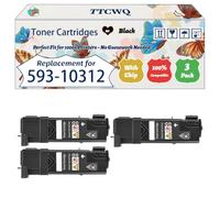 TTCWQ Compatible for Dell Toner Cartridges 2130CN 2135CN (3BK)