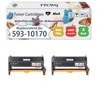 TTCWQ Compatible for Dell Toner Cartridges 3110CN 3115CN (2BK)