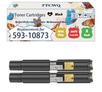 TTCWQ Compatible for Dell Toner Cartridges 7130CDN (2BK)