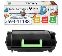 TTCWQ Compatible for Dell Toner Cartridges B 5460dn B 5465dnf (1BK)