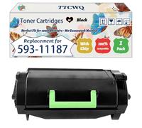TTCWQ Compatible for Dell Toner Cartridges B 5460dn B 5465dnf (1BK)