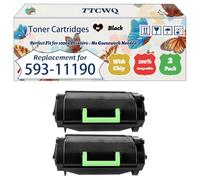TTCWQ Compatible for Dell Toner Cartridges B 5460dn B 5465dnf (2BK)