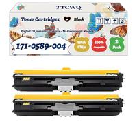 TTCWQ Compatible for Konica Minolta 171-0589-004 Toner Cartridges Work for Konica Minolta Magicolor 2400DL 2400W 2430 2430DL 2450 Printers (2 Pack Black)