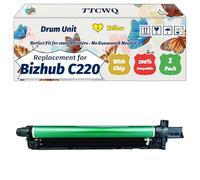 TTCWQ Compatible for Konica Minolta Bizhub C220 Drum Unit Work for Konica Minolta Bizhub C220 Bizhub C280 Printers, with Chip, High Yield 80000 Pages, High-Definition Printing (1 Pack Yellow)