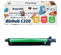 TTCWQ Compatible for Konica Minolta Bizhub C220 Drum Unit Work for Konica Minolta Bizhub C220 Bizhub C280 Printers, with Chip, High Yield 80000 Pages, High-Definition Printing (1 Pack Black)