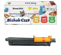 TTCWQ Compatible for Konica Minolta Bizhub C258 Drum Unit Work for Konica Minolta Bizhub C258 Bizhub C368 Bizhub Printers (1 Pack Yellow)