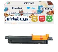 TTCWQ Compatible for Konica Minolta Bizhub C258 Drum Unit Work for Konica Minolta Bizhub C258 Bizhub C368 Bizhub Printers (1 Pack Cyan)
