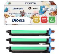 TTCWQ Compatible for Konica Minolta DR-512 Drum Unit Work for Konica Minolta A2XN0TD A2XN0RD Bizhub C364 Bizhub C364e Bizhub Printers (3 Pack Black)