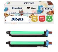 TTCWQ Compatible for Konica Minolta DR-512 Drum Unit Work for Konica Minolta A2XN0TD A2XN0RD Bizhub C454e Bizhub C554 Bizhub Printers (2 Pack Black)