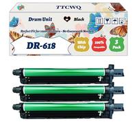 TTCWQ Compatible for Konica Minolta DR-618 Drum Unit Work for Konica Minolta BizHub C450i C550i C650i Printers, with Chip, High Yield 340000 Pages, High-Definition Printing (3 Pack Black)