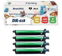 TTCWQ Compatible for Konica Minolta DR-618 Drum Unit Work for Konica Minolta BizHub C450i C550i C650i Printers, with Chip, High Yield 340000 Pages, High-Definition Printing (4 Pack Black)