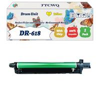 TTCWQ Compatible for Konica Minolta DR-618 Drum Unit Work for Konica Minolta BizHub C450i C550i C650i Printers, with Chip, High Yield 340000 Pages, High-Definition Printing (1 Pack Yellow)
