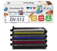 TTCWQ Compatible for Konica Minolta DV-512 DV512 Developer Kit Work for Konica Minolta C224 C224e C284 C284e C364 C364e C454 C454e C554 Printers (4-Pack BK/C/M/Y)