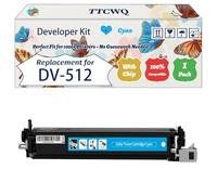 TTCWQ Compatible for Konica Minolta DV-512 DV512 Developer Kit Work for Konica Minolta C224 C224e C284 C284e C364 C364e C454 C454e C554 Printers (1 Pack Cyan)