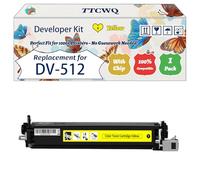 TTCWQ Compatible for Konica Minolta DV-512 DV512 Developer Kit Work for Konica Minolta C224 C224e C284 C284e C364 C364e C454 C454e C554 Printers (1 Pack Yellow)