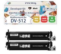 TTCWQ Compatible for Konica Minolta DV-512 DV512 Developer Kit Work for Konica Minolta C224 C224e C284 C284e C364 C364e C454 C454e C554 Printers (2 Pack Black)