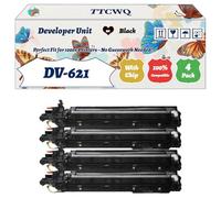 TTCWQ Compatible for Konica Minolta DV-621 Developer Unit Work for Konica Minolta AccurioPrint C 750 i AccurioPrint C 751 Printers (4 Pack Black)