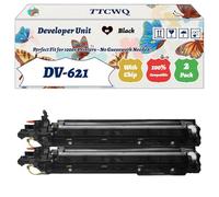 TTCWQ Compatible for Konica Minolta DV-621 Developer Unit Work for Konica Minolta Bizhub C 450 i C 451 i C 550 i C 551 i C 650 i C 651 i C 750 i C 751 Printers (2 Pack Black)
