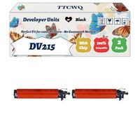 TTCWQ Compatible for Konica Minolta DV215 Developer Units Work for Konica Minolta Bizhub C226 C266 C7222 C7226 C256 C227 C287 Printers (2 Pack Black)