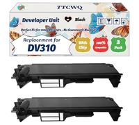 TTCWQ Compatible for Konica Minolta DV310 Developer Unit Work for Konica Minolta Bizhub 200 Bizhub 222 Bizhub 25 Bizhub 250 Bizhub Printers (2-Pack Black)