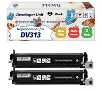 TTCWQ Compatible for Konica Minolta DV313 Developer Unit Work for Konica Minolta BizHub C258 Bizhub C308 Bizhub Printers (2 Pack Black)