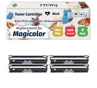 TTCWQ Compatible for Konica Minolta Magicolor 1650EN Toner Cartridge Work for Konica Minolta Magicolor 1600W 1650EN 1650END 1650ENDT 1680MF 1690MF Printers (4 Pack Black)