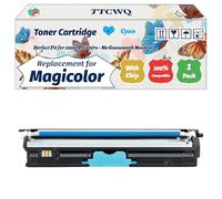 TTCWQ Compatible for Konica Minolta Magicolor 1650EN Toner Cartridge Work for Konica Minolta Magicolor 1600W 1650EN 1650END 1650ENDT 1680MF 1690MF Printers (1 Pack Cyan)
