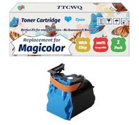 TTCWQ Compatible for Konica Minolta Magicolor 4750DN Toner Cartridge Work for Konica Minolta Magicolor 4750DN 4750EN Printers, with Chip, High Yield 6000 Pages, High-Definition Printing (1 Pack Cyan)